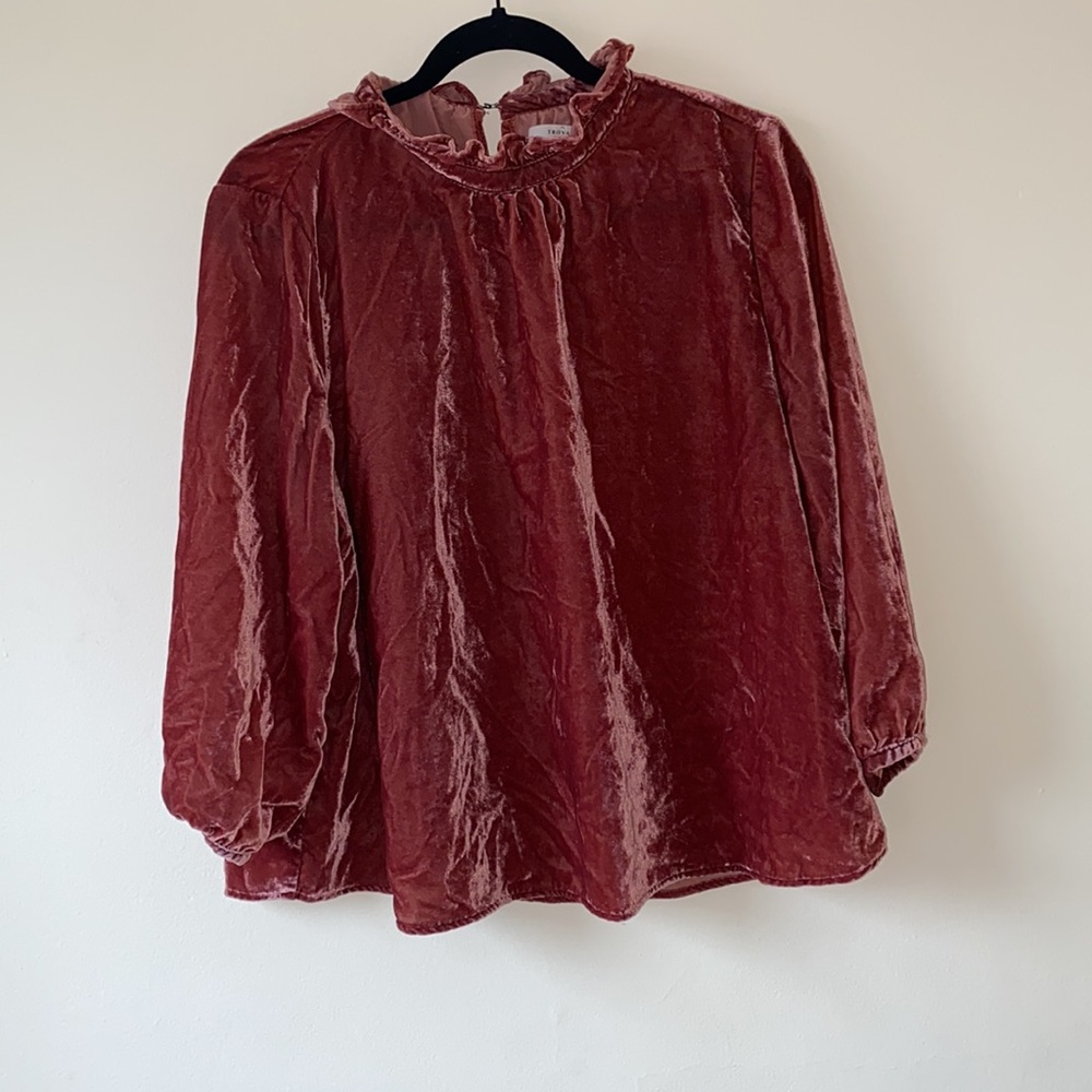 Velvet blouse size large